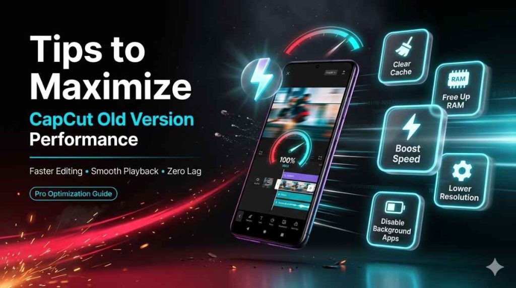Tips to maximize CapCut Old Version APK performance - Clear cache, free up RAM, boost speed, lower resolution and disable background apps